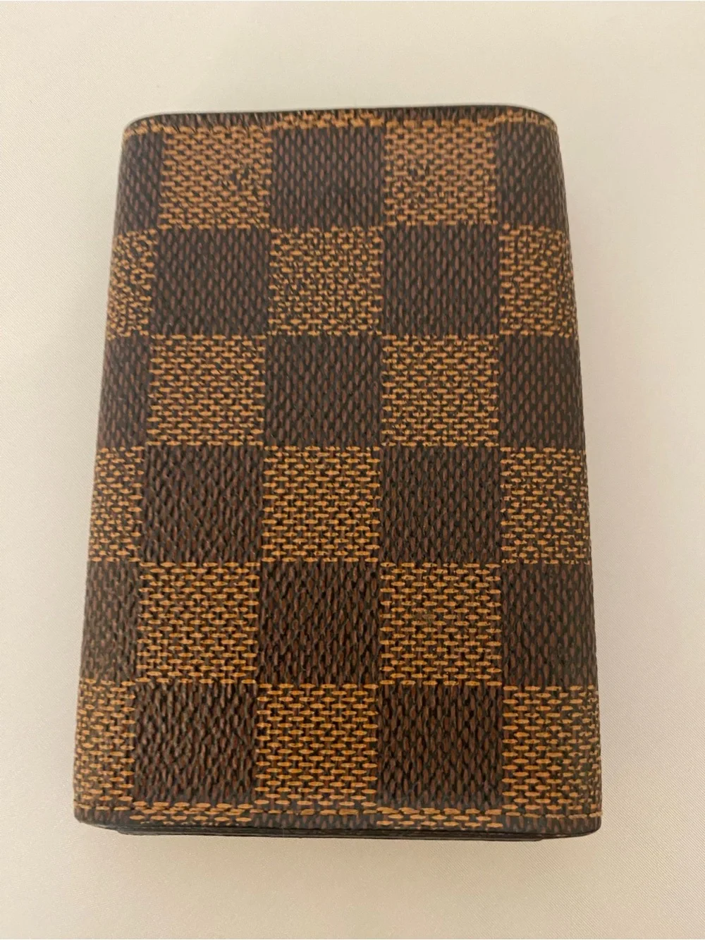 Louis Vuitton Brown Damier Textured Leather Key Holder with Gold Hardware